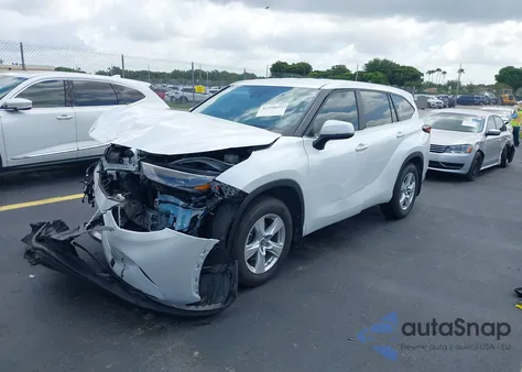 2024 Toyota Highlander Le z USA, uszkodzony, nr VIN 5TDKDRAH9RS549597